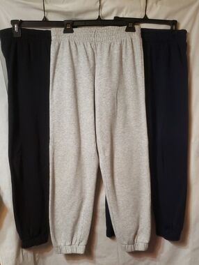 Kids Elastic Waist Sweatpants - Gray, Black, Navy